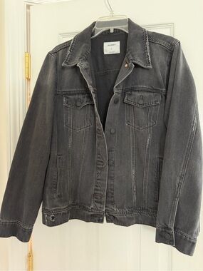 Old Navy Charcoal Black Denim Jean Jacket